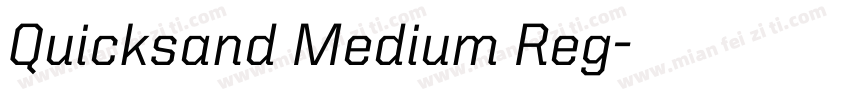 Quicksand Medium Reg字体转换